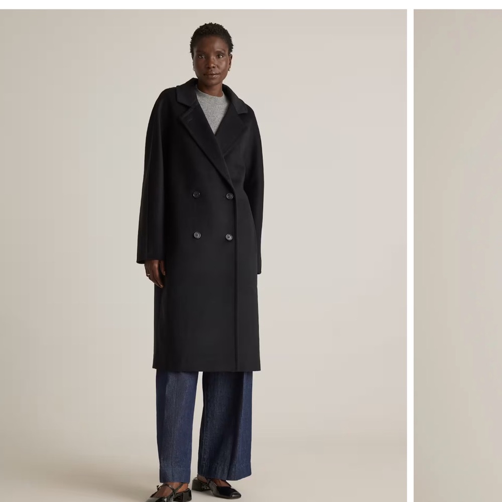 Quince Black Pea Coat